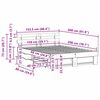 vidaXL Bed Frame with Headboard Wax Brown 150 x 200 cm Solid Pine Wood
