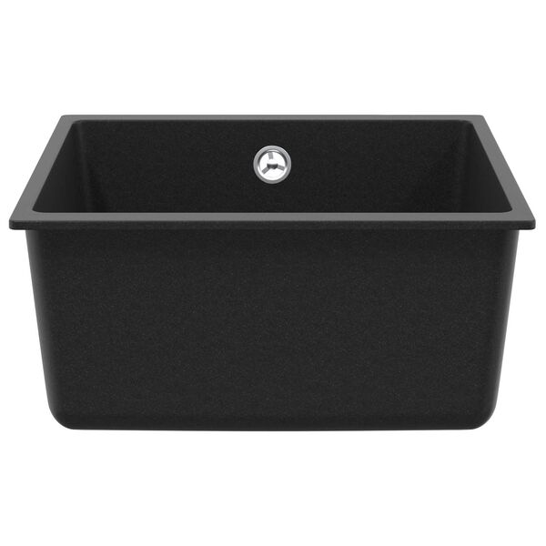 vidaXL Sink Black 430 x 460 mm 80% Quartz and 20% Resin