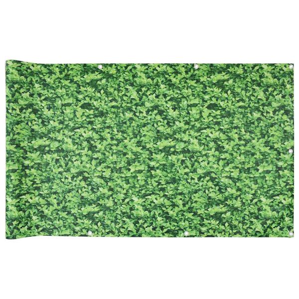 vidaXL Balcony Privacy Screen Plant Look Green 300x90 cm PVC