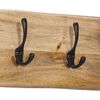 vidaXL Wall-mounted Coat Rack with 4 Hooks Solid Wood Mango