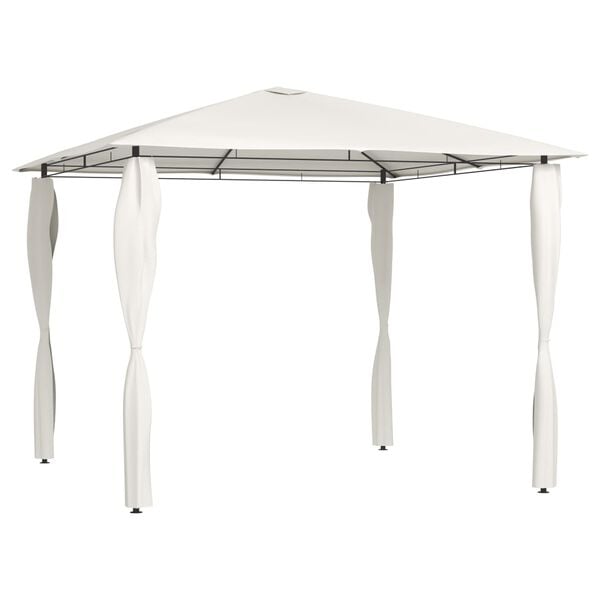 vidaXL Gazebo with Post Covers 3x3x2.6 m Cream 160 g/m&sup2;