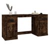 vidaXL Desk with Cabinet Smoked Oak Engineered Wood