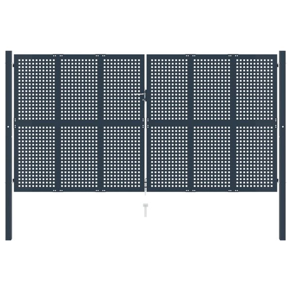 vidaXL Fence Gate Anthracite 404x175 cm Steel