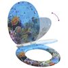 vidaXL Soft-Close Toilet Seat Deep Sea Blue 44 x 38 cm MDF board