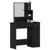 vidaXL Dressing Table Black Oak 86.5 x 35 x 136 cm Engineered Wood