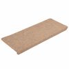 vidaXL Stair Mats Self-adhesive 15 pcs 65x24.5x3.5 cm Beige