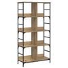 vidaXL Bookshelf Artisan oak 78.5 x 33 x 153 cm metal PB