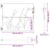 vidaXL Garden Gate 85x100 cm Corten Steel Grass Design