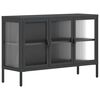 vidaXL Sideboard Black 105x35x70 cm Glass and Steel