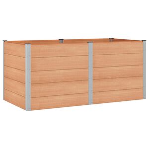 vidaXL Garden Raised Bed Brown 200 x 100 x 91 cm WPC and Aluminium