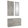 vidaXL 3-in-1 Shoe Cabinet Set Concrete Grey Engineered Wood
