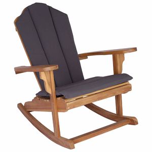vidaXL Garden Adirondack Rocking Chair Natural Solid Teak wood