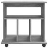 vidaXL Rolling Cabinet Grey Sonoma 60x45x60 cm Engineered Wood