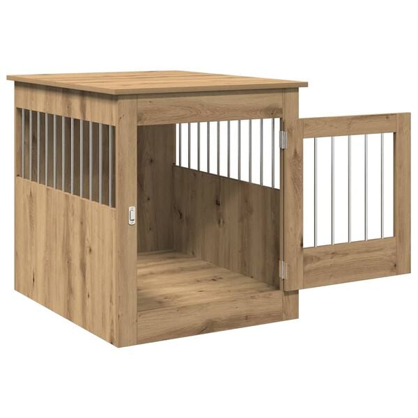 vidaXL Dog Crate Furniture Artisan Oak 64.5x80x71 cm Engineered Wood