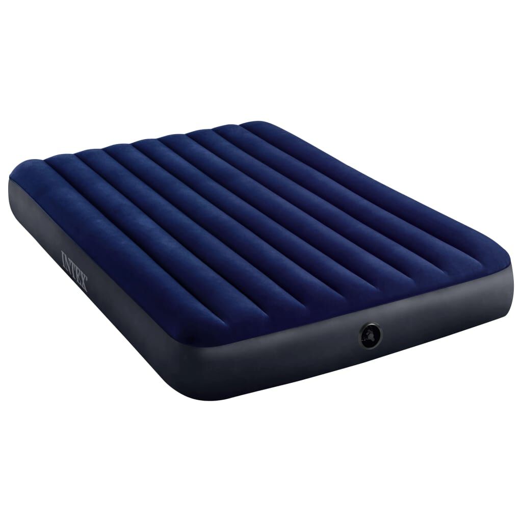 Intex Dura Beam Inflatable Air Bed with Pump 152x203x25 cm Blue