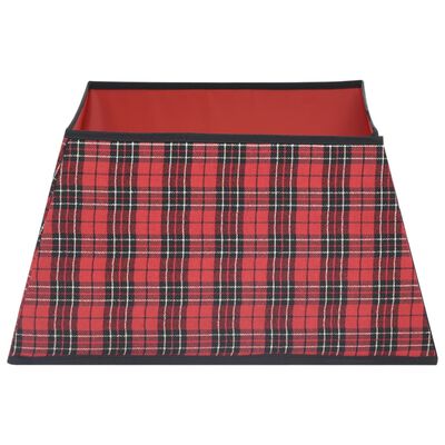 vidaXL Christmas Tree Skirt Red and Black 48x48x25 cm
