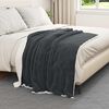 vidaXL Throw Blanket Dark Grey 130 x 150 cm Fleece