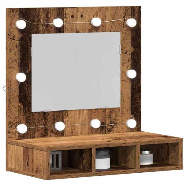 vidaXL Mirror Cabinet Old wood 60 x 31.5 x 62 cm Engineered Wood