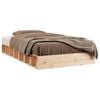 vidaXL Bed Frame without Mattress 120x190 cm Small Double Small Double Solid Wood
