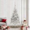vidaXL Artificial Pre-lit Christmas Tree Silver 210 cm PET