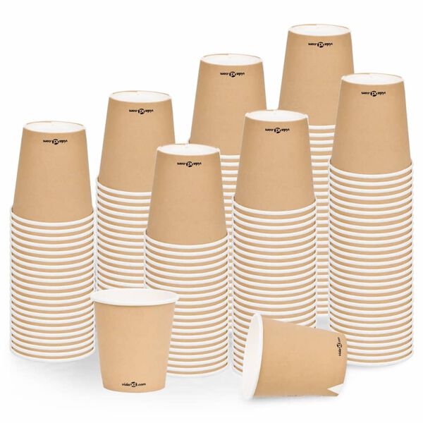 vidaXL Coffee Paper Cups 200 ml 250 pcs Brown