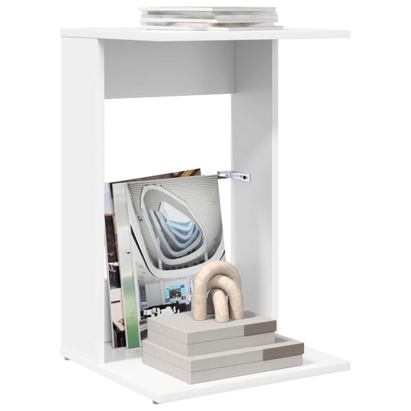 vidaXL Side Table White 40 x 38 x 62.5 cm Engineered Wood