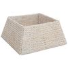 vidaXL Christmas Tree Collar White 60 x 60 x 28 cm Water Hyacinth
