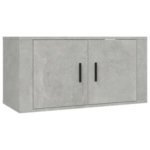 vidaXL Wall Mounted TV Cabinet Concrete Grey 80x34,5x40 cm