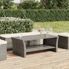 vidaXL Coffee Table Grey 100x50x40 cm Poly Rattan
