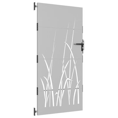 vidaXL Garden Gate 85x175 cm Corten Steel Grass Design