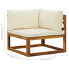 vidaXL Sectional Corner Sofas 2 pcs with Cushions Solid Wood Acacia