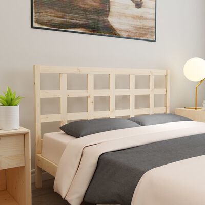 vidaXL Bed Headboard 145.5x4x100 cm Solid Wood Pine