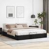 vidaXL Ottoman Bed Frame without Mattress Black Super King Faux Leather