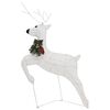 vidaXL Reindeer & Sleigh Christmas Decoration 100 LEDs Outdoor White