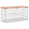 vidaXL Garden Bench Gabion Design 83x31.5x42 cm Solid Wood Douglas