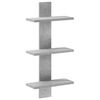 vidaXL Wall Shelf Concrete Grey 30 x 13.5 x 64.5 cm Engineered Wood
