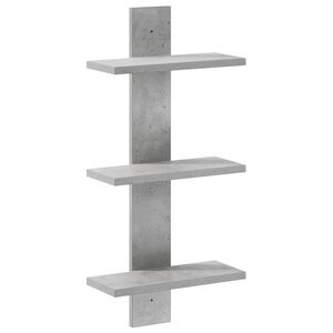vidaXL Wall Shelf Concrete Grey 30 x 13.5 x 64.5 cm Engineered Wood