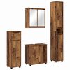 vidaXL Bathroom Furniture Set 4 pcs Old Wood Engineered Wood