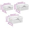 vidaXL Storage Baskets 3 pcs Natural 40 x 30 x 18 cm Water hyacinth