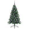 vidaXL Artificial Pre-lit Christmas Tree Green 150 cm PVC