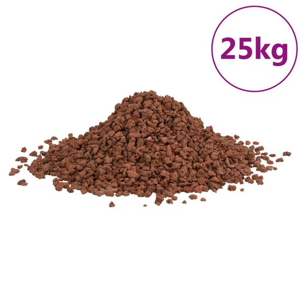 vidaXL Volcanic Rocks 25 kg Red 5-8 mm
