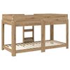 vidaXL Bunk Bed for Kids Artisan Oak 100 x 200 cm Engineered Wood