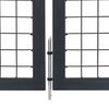 vidaXL Garden Gate with Posts Steel 350x120 cm Anthracite
