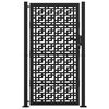 vidaXL Garden Gate Black 100x175 cm Steel Cross Design