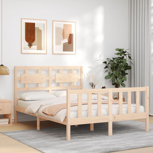 vidaXL Bed Frame without Mattress 120x200 cm Solid Wood Pine