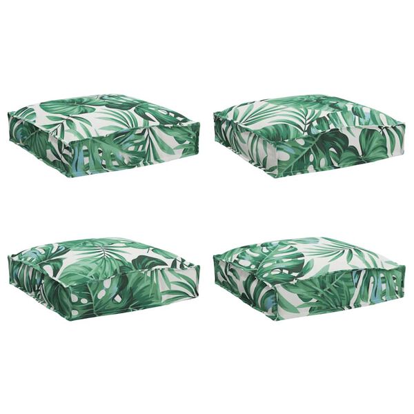 vidaXL Cushion Leaf 4 pcs Leaf Pattern 40 x 40 x 8 cm Oxford Fabric