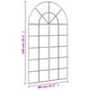 vidaXL Wall Mirror Black 80x140 cm Arch Iron
