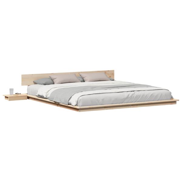 vidaXL Bed Frame Brown 200 x 200 cm Wood