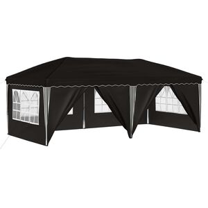 vidaXL Pop-up Party Tent 575 x 288 x 245 cm Black