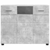 vidaXL Wooden Cabinet with Drawer Concrete Grey 88.5 x 30.5 x 73 cm